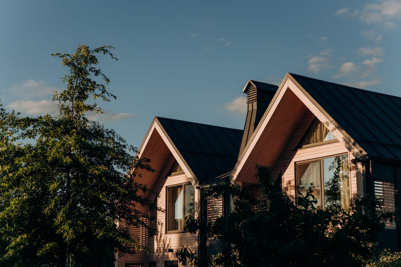 Modern home architecture with lush green foliage 2026 03 19 08 55 31 utc
